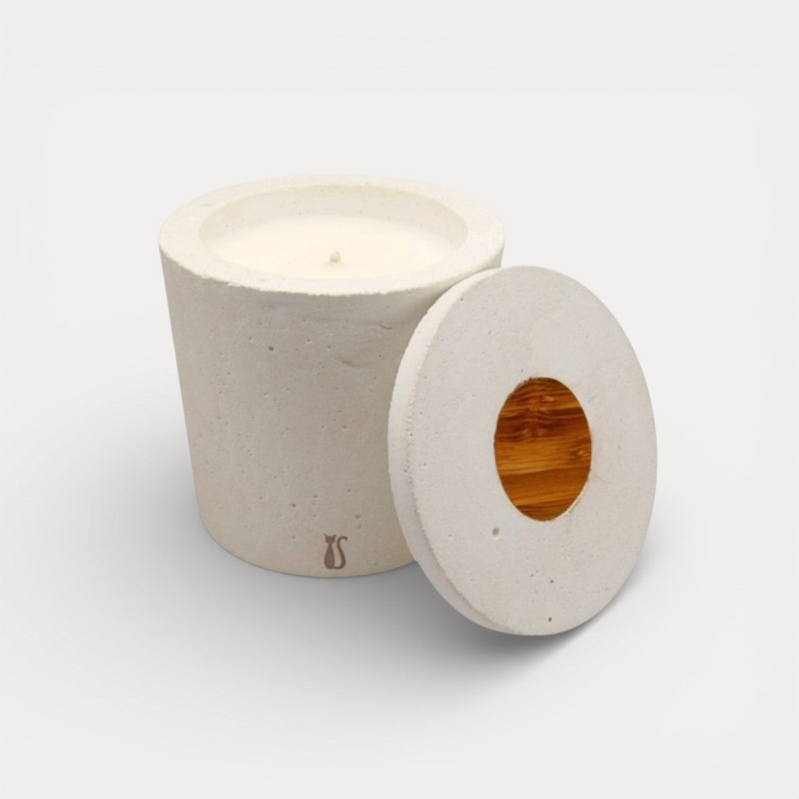 Bougie Classique Béton Blanc