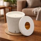 Bougie Classique Béton Blanc