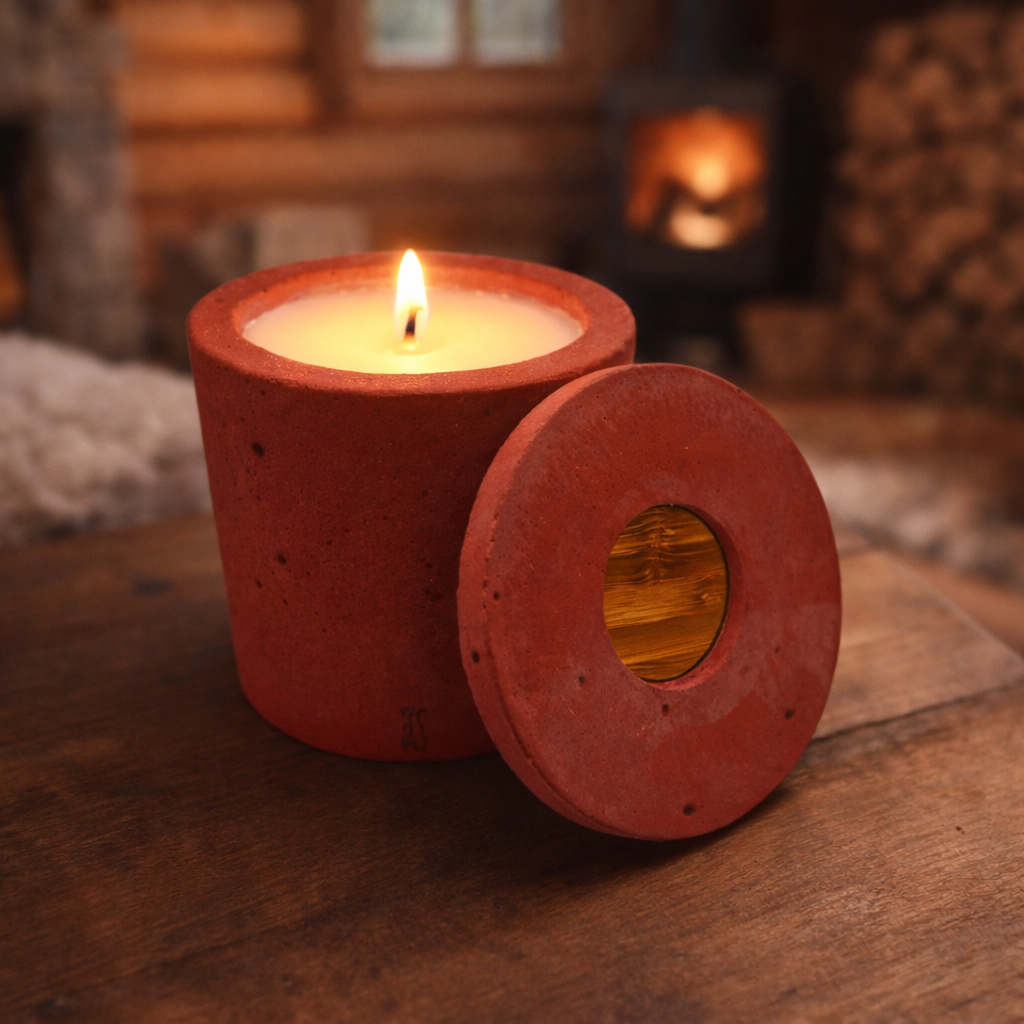Bougie Classique Béton Brique