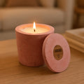 Bougie béton rose "MUM" — Cadeau fête des mères artisanal | Grain de Béton